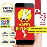 Simón, Conejo Cenador, Invitación en video animada