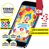 Invitación de video animada de cumpleaños de Plim Plim: invitación personalizada para fiesta