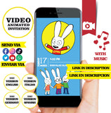Simón, Conejo Cenador, Invitación en video animada