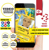 Pokemon - Pikachu cards Animated Birthday PHOTO Video Invitation
