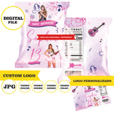 Taylor Swift, bolsa de patatas fritas, archivo digital de 8 x 11 pulgadas, logotipo personalizado