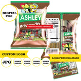 Bolsa de papas fritas Big City Green, archivo digital de 8 x 11 pulgadas, logotipo personalizado