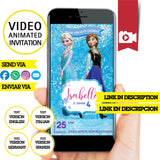 Invitación de cumpleaños animada de Frozen: video personalizado