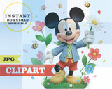 Mickey Mouse CLIPART, JPG -