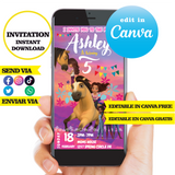Espíritu, plantilla editable, descarga digital instantánea editable de Canva, invitación en PDF