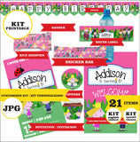 Ben y Holly, kit imprimible, 21 piezas, JPG - Rosa