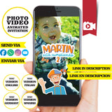 Blippi, Invitación animada con foto y vídeo