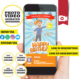 Blippi, Invitación animada con foto y vídeo