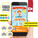 Blippi, Invitación animada con foto y vídeo