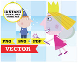 Imágenes prediseñadas de Ben y Holly en SVG, PDF y PNG