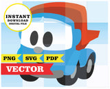 Leo el camión clipart SVG, PDF, PNG