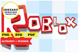 Alfabeto de ROBLOX, archivos SVG, PNG y PDF
