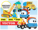 Leo el camión clipart SVG, PDF, PNG