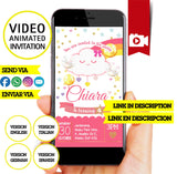 Invitación de video animada de cumpleaños "Lluvia de amor" - Invitación personalizada para fiesta