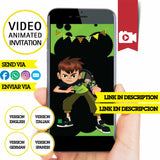 Invitación animada de cumpleaños de Ben 10: video personalizado