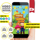 Invitación animada de cumpleaños de McDonald's: video personalizado para fiesta