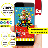Invitación en video animada de Super Mario Bros.