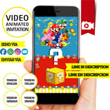 Invitación en video animada de Super Mario Bros.