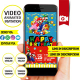 Invitación en video animada de Super Mario Bros.