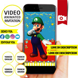 Invitación en video animada de Super Mario Bros.