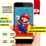 Invitación en video animada de Super Mario Bros.