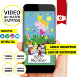 Invitación animada de cumpleaños de Ben y Holly: video personalizado