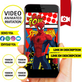 Invitación de cumpleaños animada de Spiderman (video) – Invitación personalizada