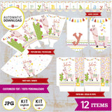 Kit imprimible de llamas