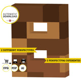 Clipart imprimible del alfabeto inspirado en Minecraft