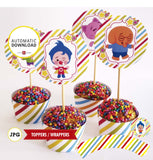 Plim plim, toppers y envoltorios JPG -