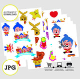 Imágenes prediseñadas de Plim Plim en formato JPG