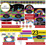 Kit imprimible de la ciudad de Charlie Colorforms / Negro