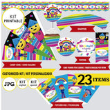Kit imprimible de la ciudad de Charlie Colorforms / Blanco