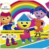 Kit imprimible de la ciudad de Charlie Colorforms / Blanco