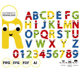 Alfabeto imprimible inspirado en Bob el Tren (letras PNG)