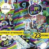 Kit imprimible de la ciudad de Charlie Colorforms / Negro