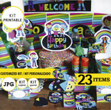 Kit imprimible de la ciudad de Charlie Colorforms / Negro