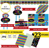 Kit imprimible de la ciudad de Charlie Colorforms / Negro
