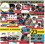Kit imprimible de la ciudad de Charlie Colorforms / Negro
