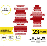 Kit imprimible de la ciudad de Charlie Colorforms / Negro
