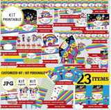 Kit imprimible de la ciudad de Charlie Colorforms / Blanco
