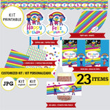 Kit imprimible de la ciudad de Charlie Colorforms / Blanco