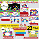 Kit imprimible de la ciudad de Charlie Colorforms / Blanco