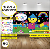 Pizarra personalizada inspirada en Charlie Colorforms: fondo digital JPG