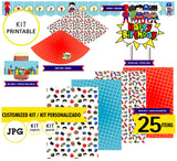 Kit imprimible de bebé superhéroe