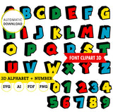 Clipart del alfabeto imprimible inspirado en Super Mario