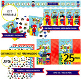Kit imprimible de bebé superhéroe