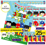 Kit imprimible de bebé superhéroe