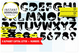Alfabeto imprimible inspirado en safari (letras PNG)