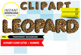 Alfabeto imprimible inspirado en leopardo (letras PNG)